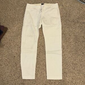 Jcrew men’s chino white pants 32”